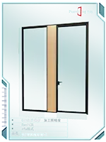 80厚隔断系统双玻门