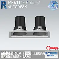 TR双头方形天花灯200